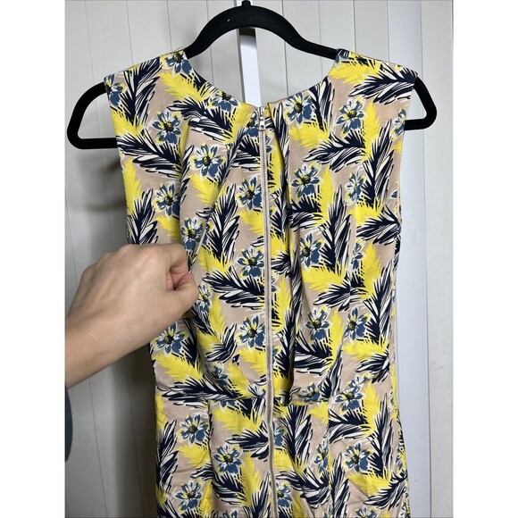 J. Crew Silk Dress Shift Sleeveless Preppy Metal Zip Side Slits Elegant Size 00 - Picture 8 of 9